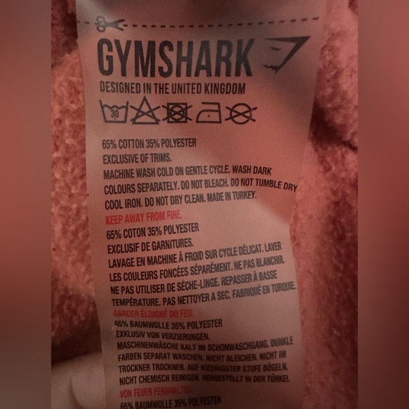 Gym Shark Women's Peachy Red Cropped Hoodie size XS - Picture 5 of 5